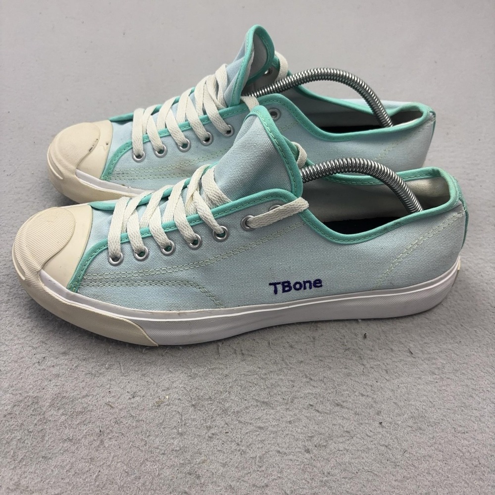 Converse Jack Purcell Shoes Mens Size 10.5 Blue Canvas Low Top Sneakers - Picture 3 of 16